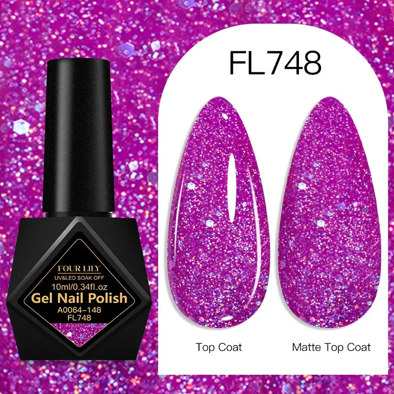 Four Lily Gel Nail Polish — Long Lasting Semi-Permanent Manicure Set
