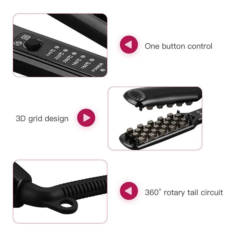Hair Volumizing Iron — 3D Fluffy Styling Tool & Ceramic Crimper