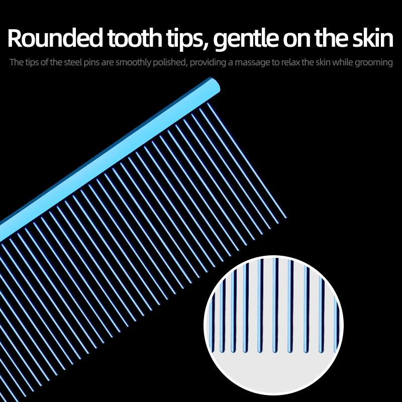 Professional Pet Grooming Piano Comb — Knot Removal & De-Shedding Tool