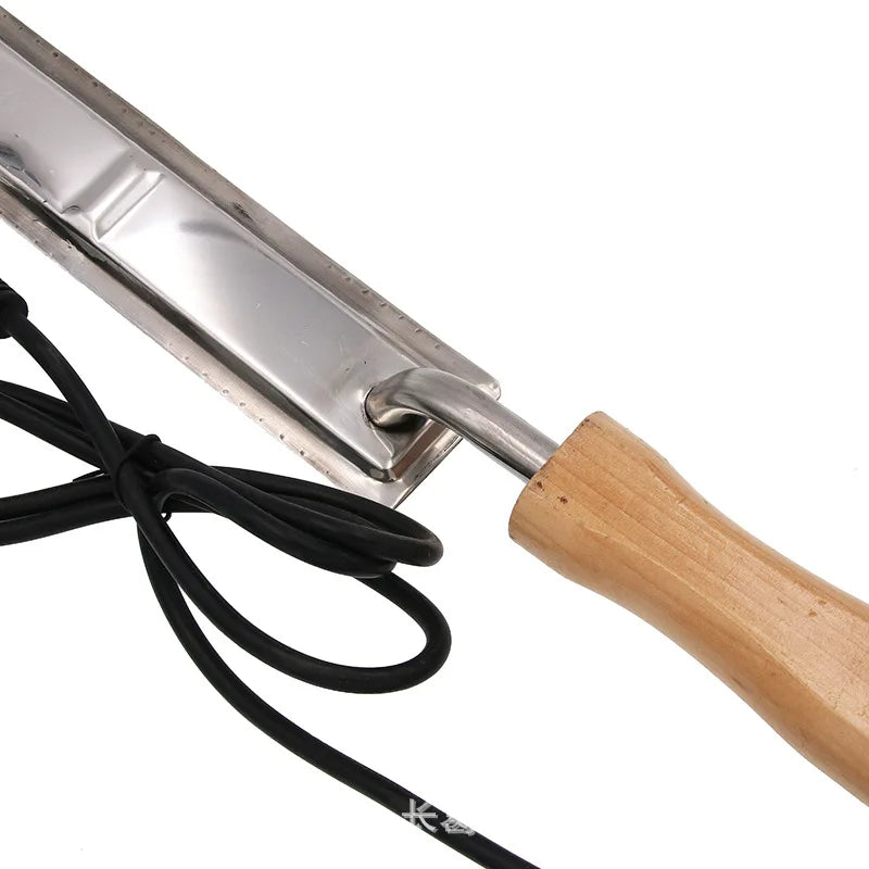 Electric Honey Knife — Heated Beekeeping Scraper with Wooden Handle