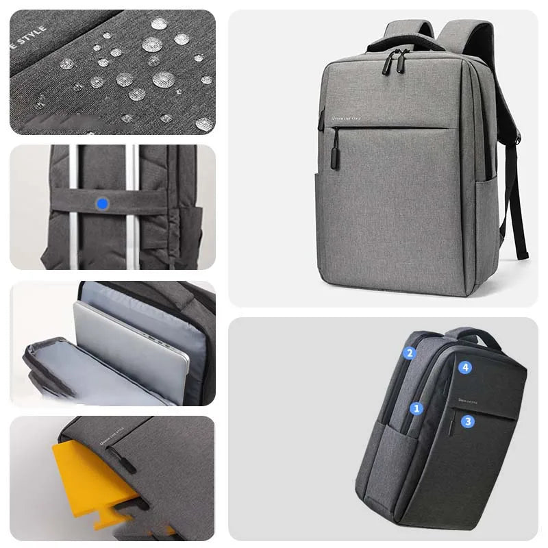 Cingrow Large Capacity Laptop Backpack — Waterproof Travel Bag with Multi-Pockets
