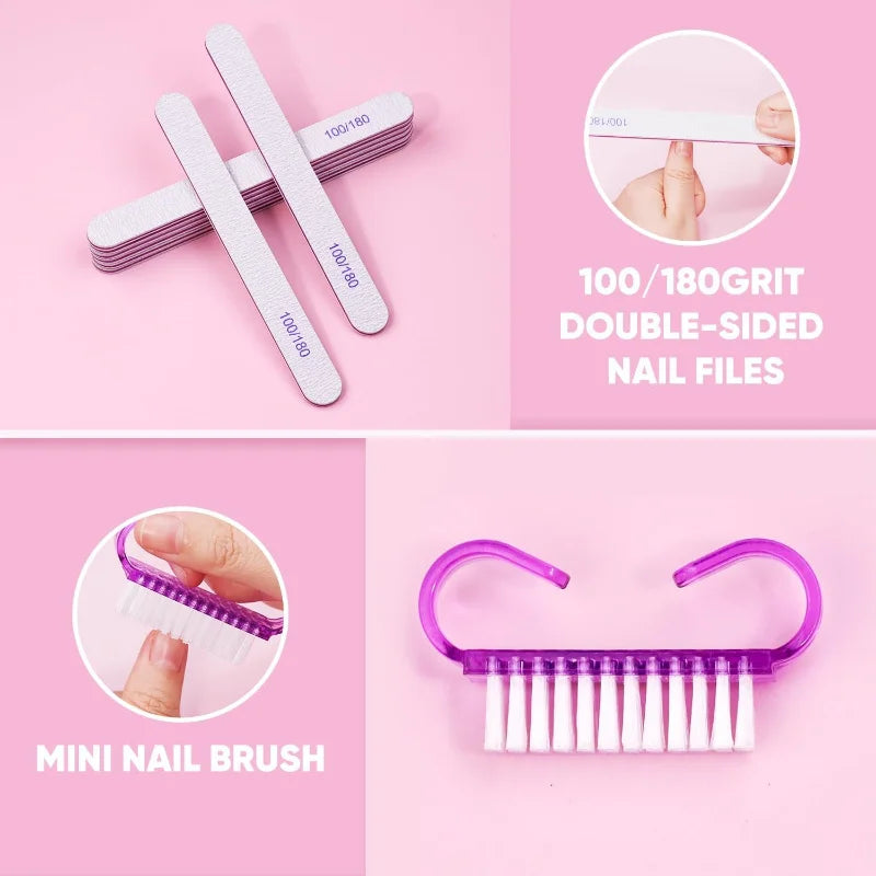 Professional Nail Art Kit — Complete Manicure Set with Files and Tools