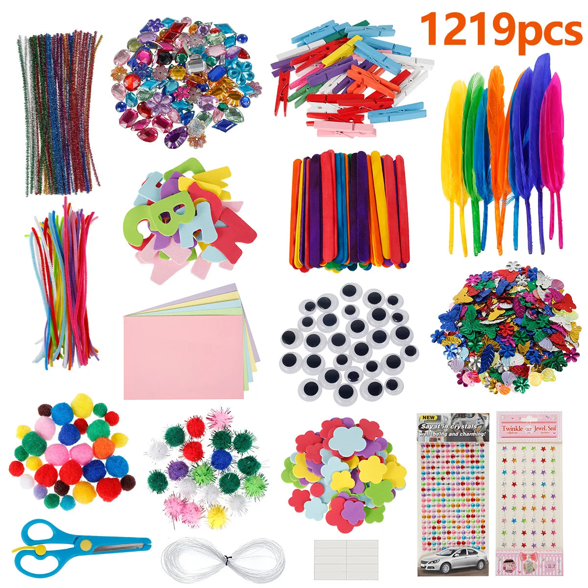 Kids DIY Art and Craft Supply Set — Creative Multi-Piece Activity Kit