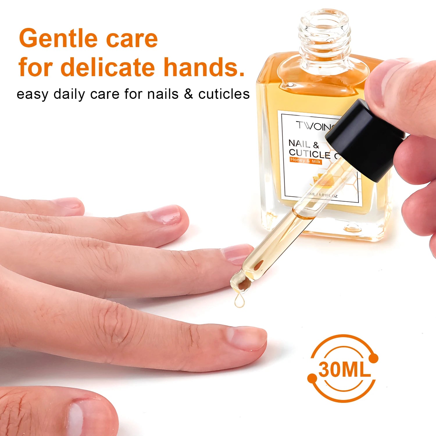 TWOING Honey Milk Cuticle Oil — Nourishing Nail Treatment for Dry Skin
