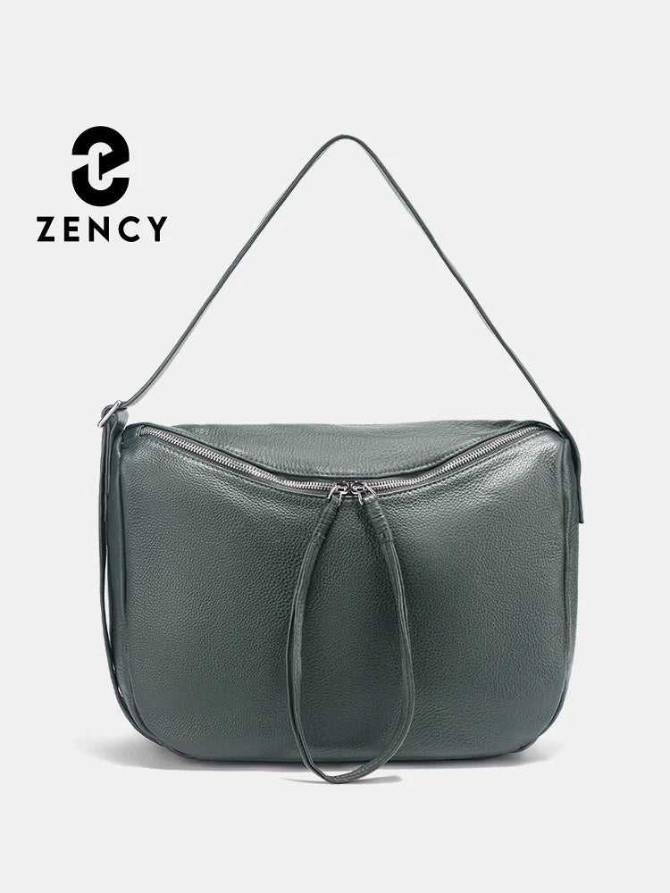 ZENCY Soft Leather Hobo Bag — Large Capacity Shoulder Bag for Work & Travel