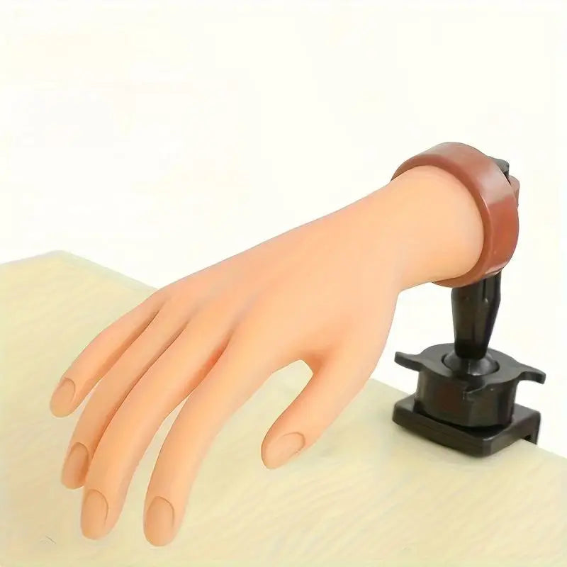 Nail Art Practice Hand — Flexible Manicure Training Model
