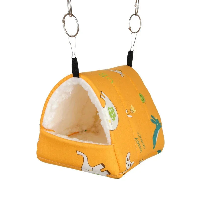 Cozy Cotton Small Animal Nest — Hanging Sleeping Bed for Birds and Pets