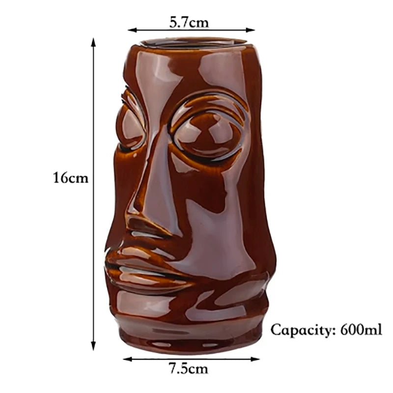 cocktailgeek Ceramic Tiki Mugs — Tropical Sculptural Drinkware for Home Bars