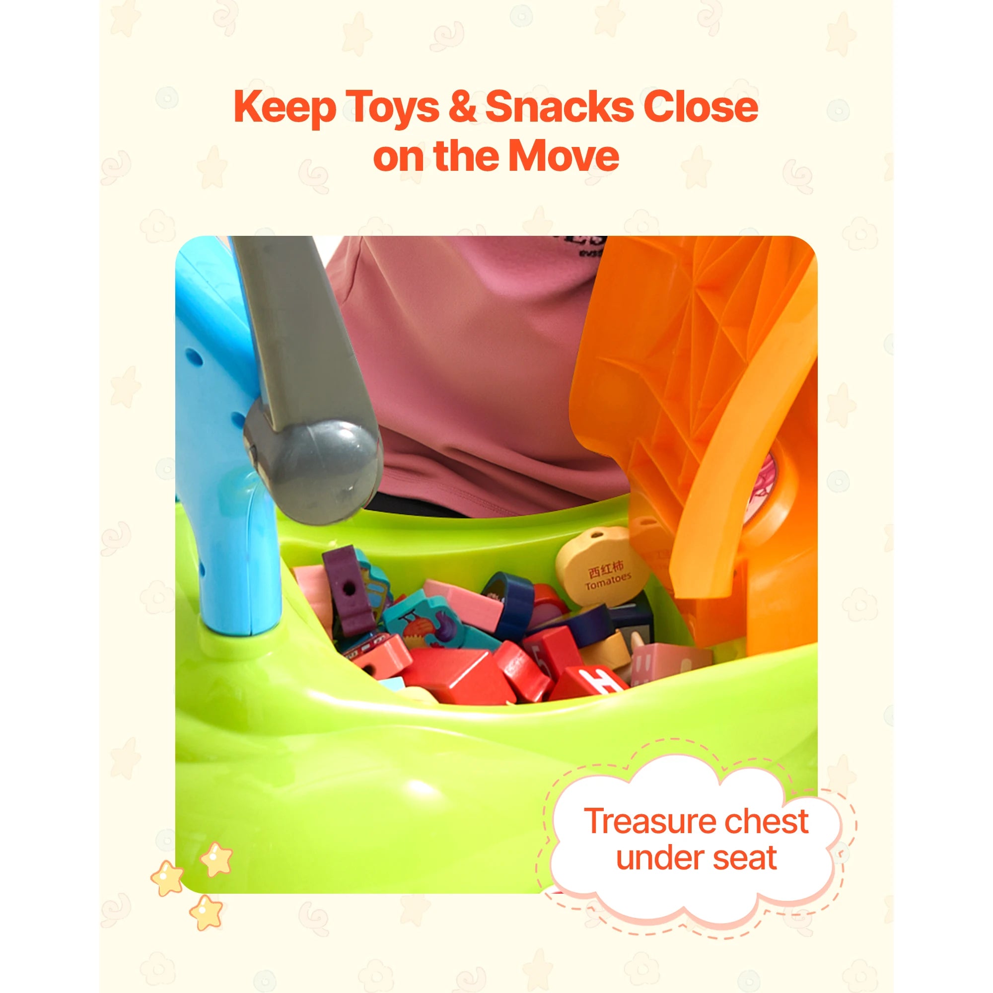 SucceBuy 3-in-1 Ride On Push Car — Toddler Walker & Driving Toy