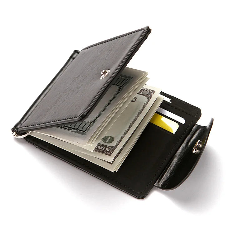 macroupta Men's PU Leather Wallet — Slim Vintage Card Holder & Money Bag