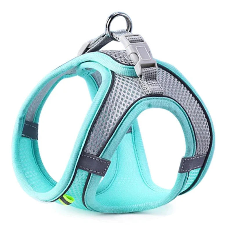 Reflective Pet Harness and Leash Set — Breathable Mesh Vest for Small to Medium Dogs