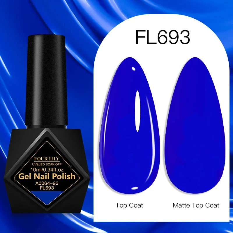 Four Lily Gel Nail Polish — Long Lasting Semi-Permanent Manicure Set