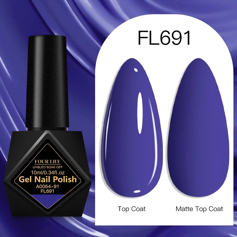 Four Lily Gel Nail Polish — Long Lasting Semi-Permanent Manicure Set