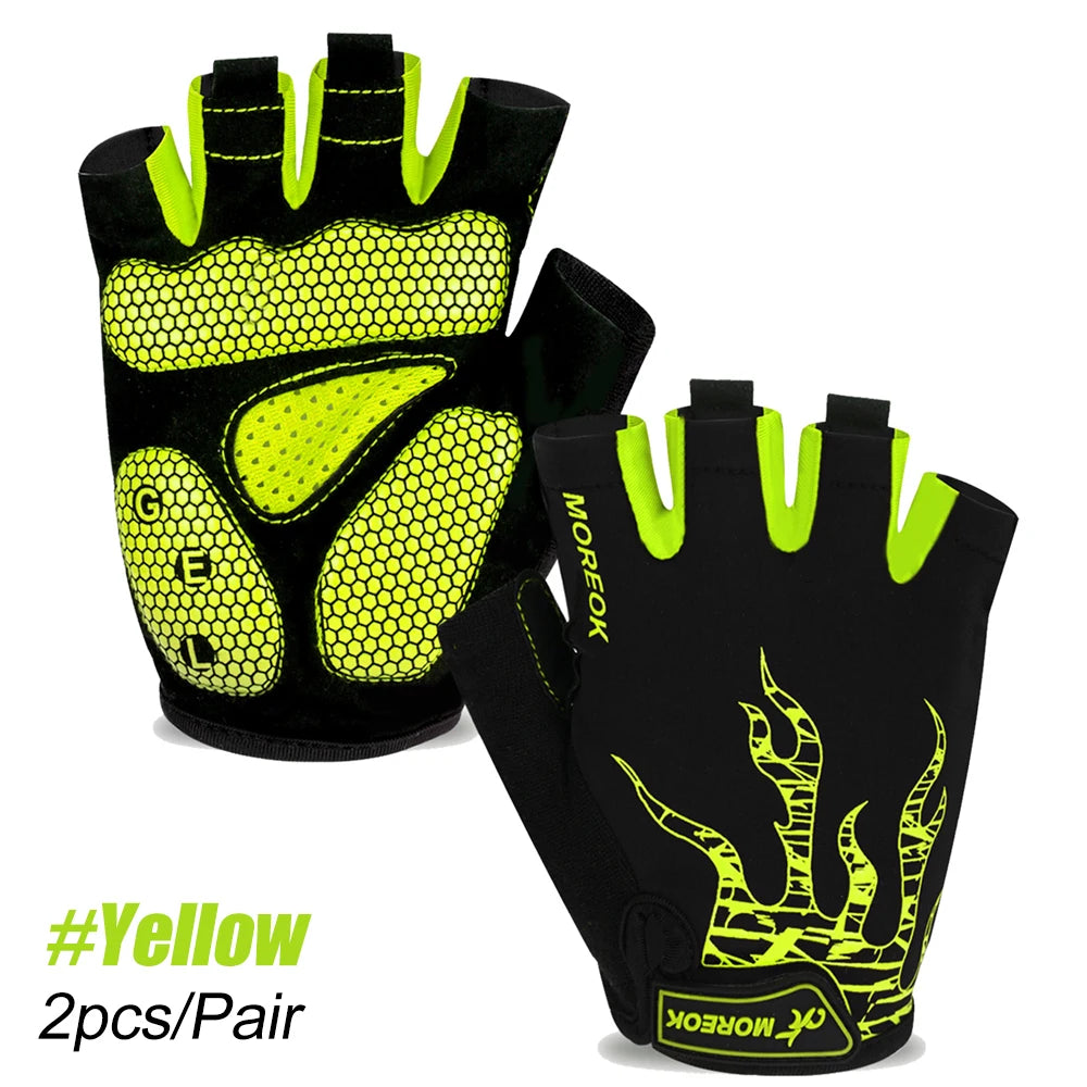 Padded Half Finger Cycling Gloves — Shock-Absorbing Mountain Bike Gear