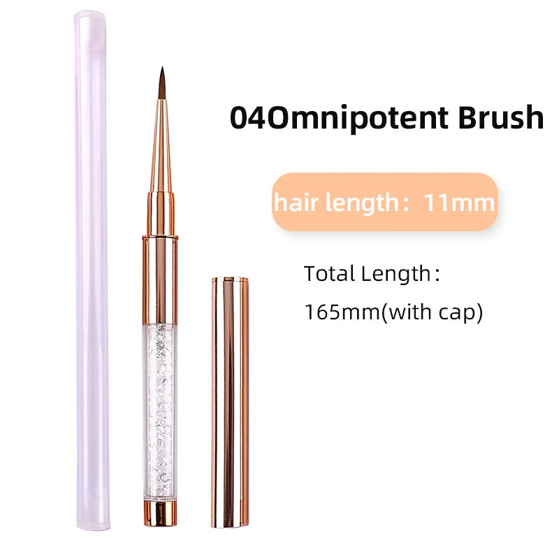 Rose Gold Nail Art Brush Set — Professional Manicure & Acrylic Tools