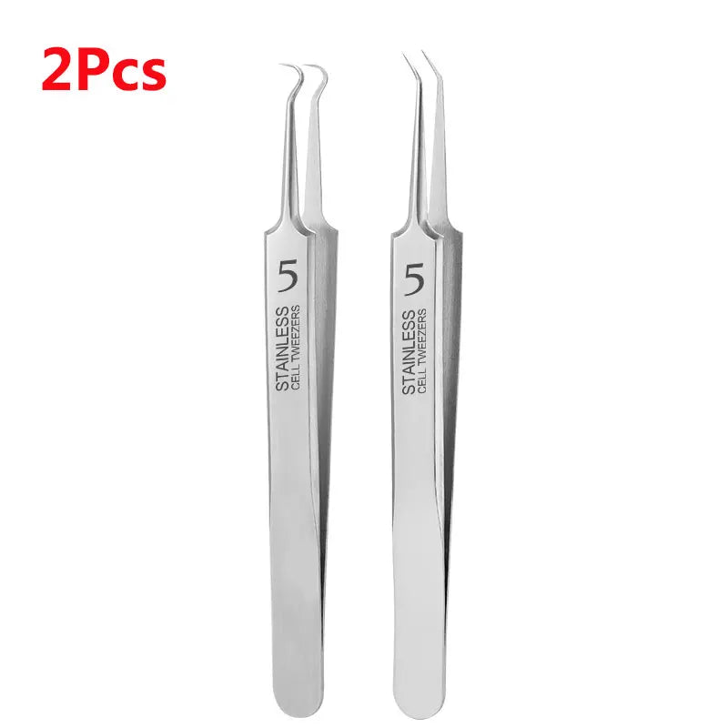 Stainless Steel Blackhead Extraction Tweezers — Precision Skin Care Tool