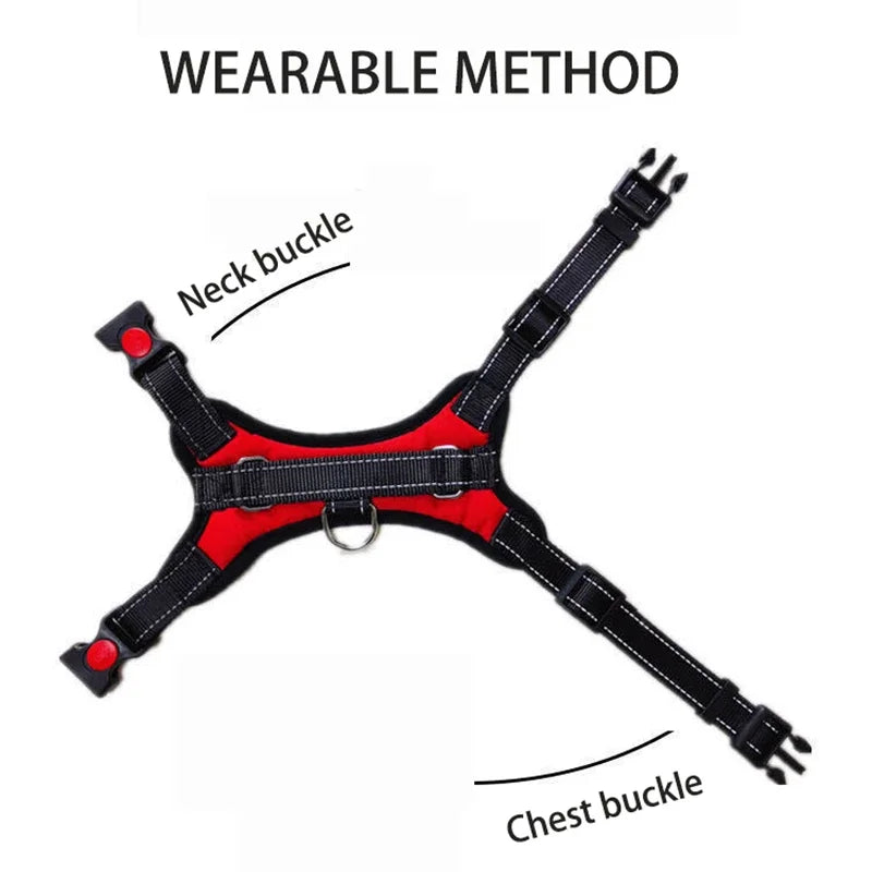 Breathable Nylon Dog Vest Harness — Adjustable Quick Release Design