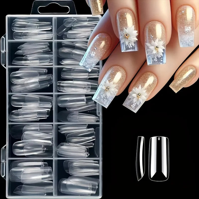 120 Piece Press-On Nail Set — Full Cover Acrylic False Nails for DIY Art
