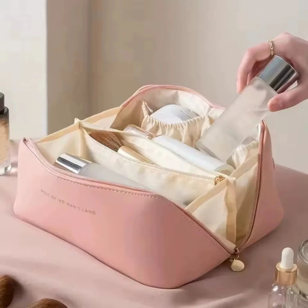 Portable Travel Cosmetics Storage Bag — Large Capacity Waterproof Makeup Organizer