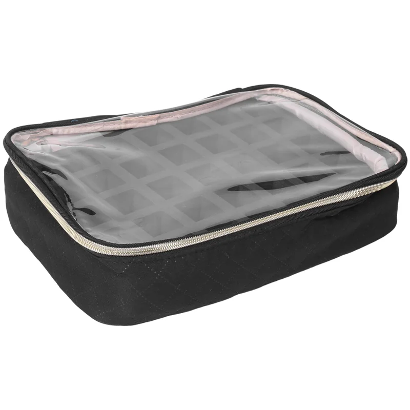 Nail Polish Storage Organizer — Multi-Compartment Tool & Bottle Case