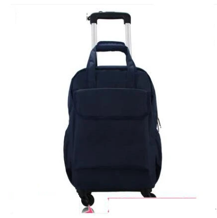 Women's Oxford Rolling Backpack — Versatile Travel Trolley Luggage