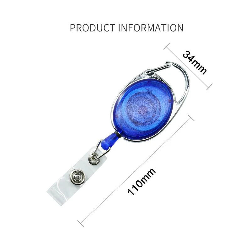 pelsone Retractable ID Badge Holder — PU Leather Work Pass Protector