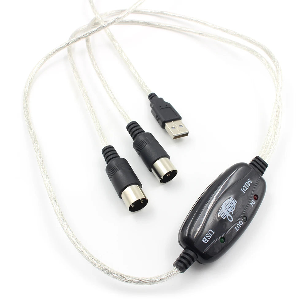 Shunmaii USB MIDI Interface Cable — Keyboard to PC Audio Converter