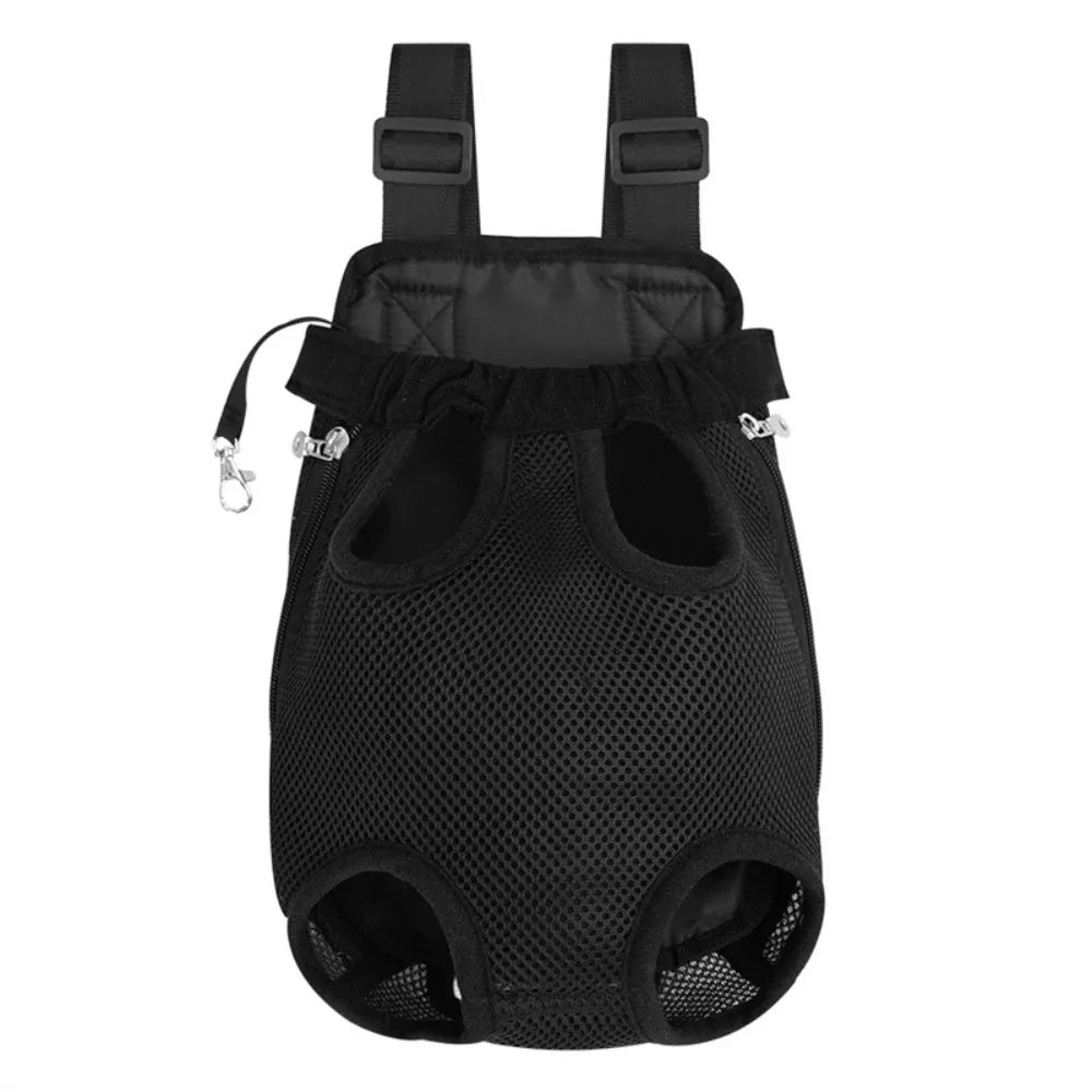 Adjustable Pet Carrier Backpack — Breathable Double Shoulder Bag for Travel