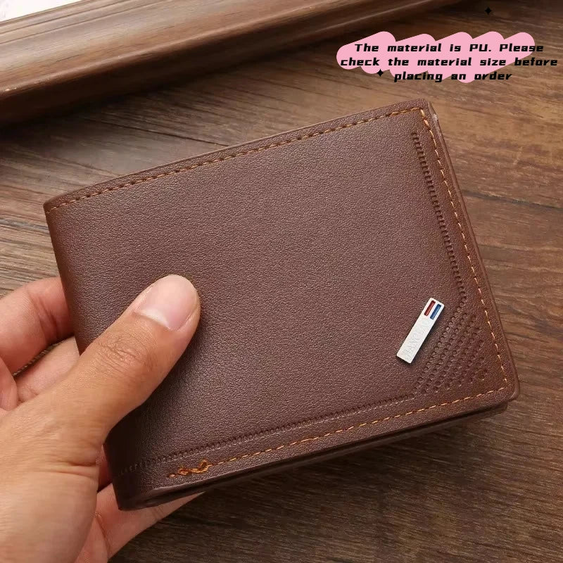 Men's Minimalist Leather Wallet — Slim Foldable Design for Daily Use