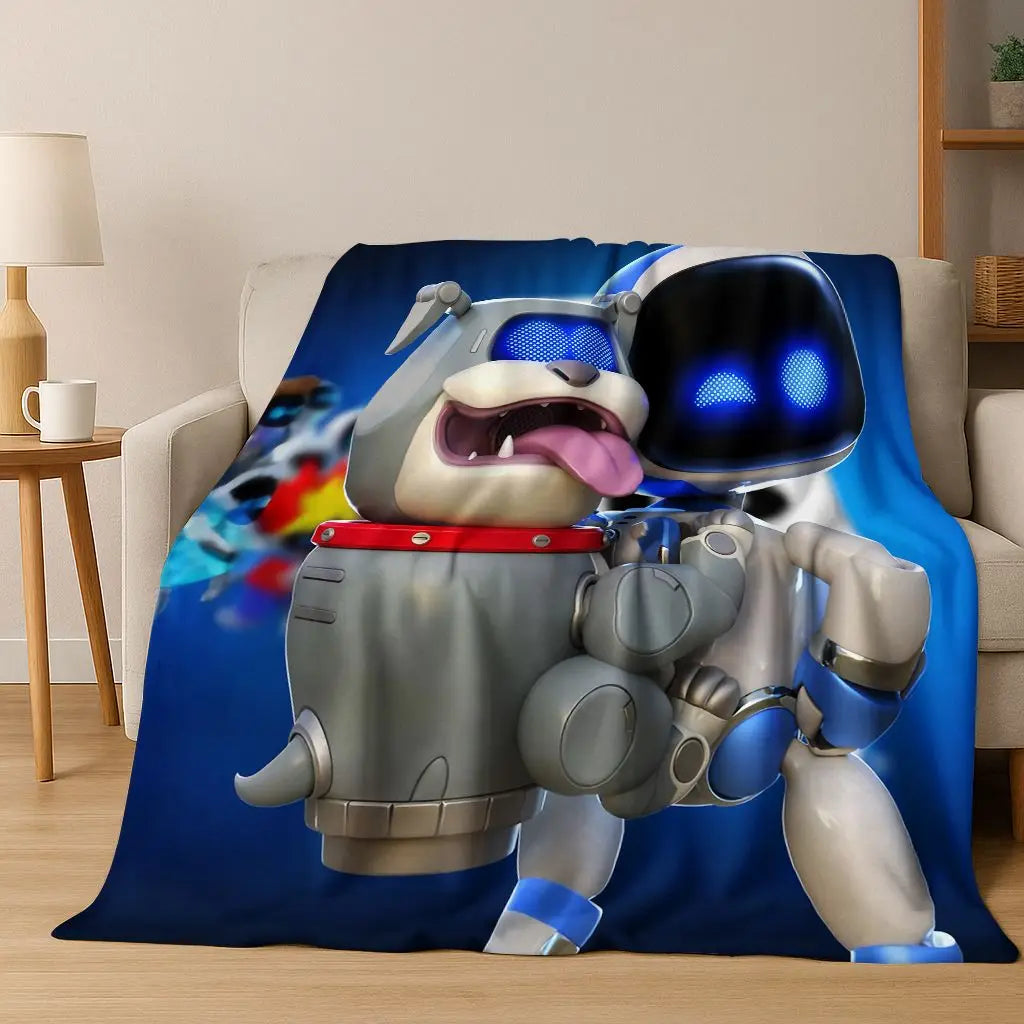 KAYOU Cartoon Flannel Blanket — Soft Warm Throw for Home and Travel
