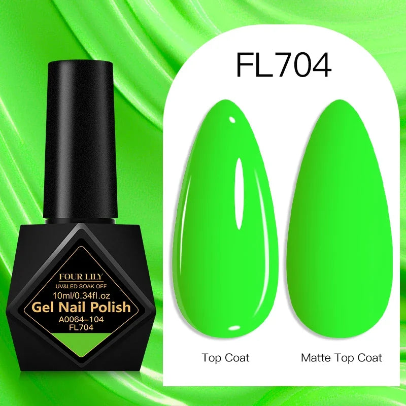 Four Lily Gel Nail Polish — Long Lasting Semi-Permanent Manicure Set