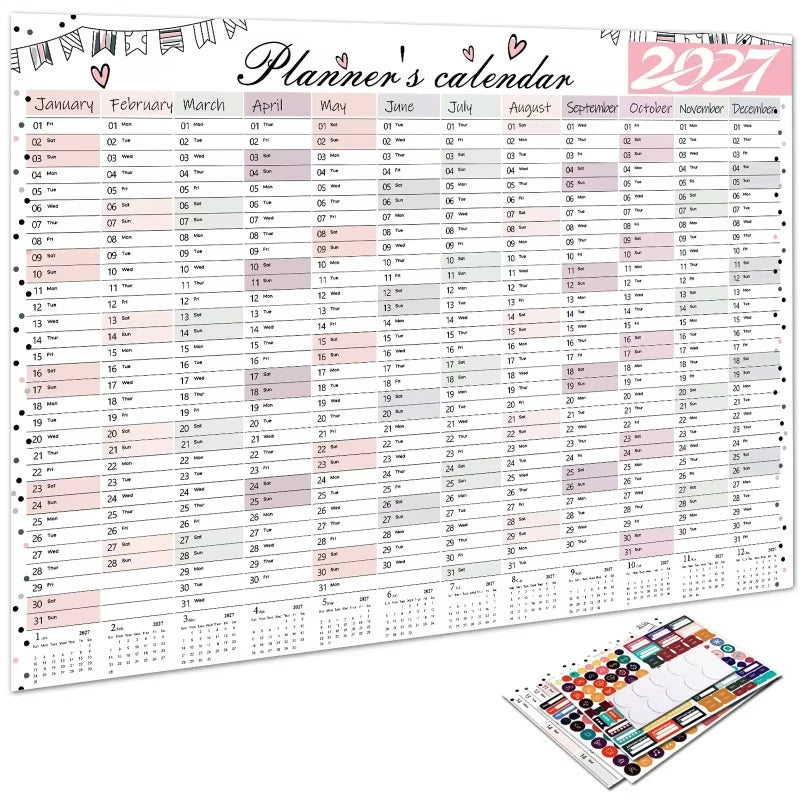 2026 Large Wall Calendar — Daily and Weekly Planner for Organization