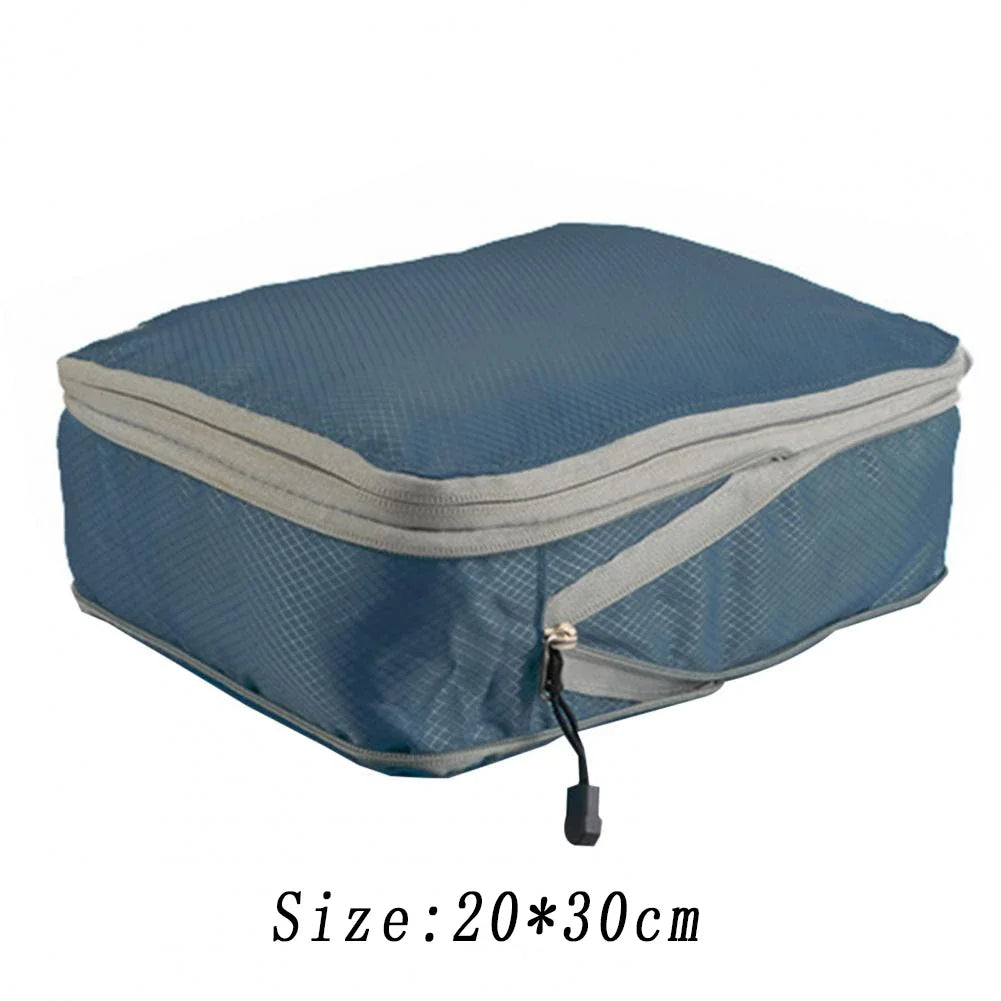 Compression Packing Cubes — Space-Saving Travel Organizers, Waterproof Nylon