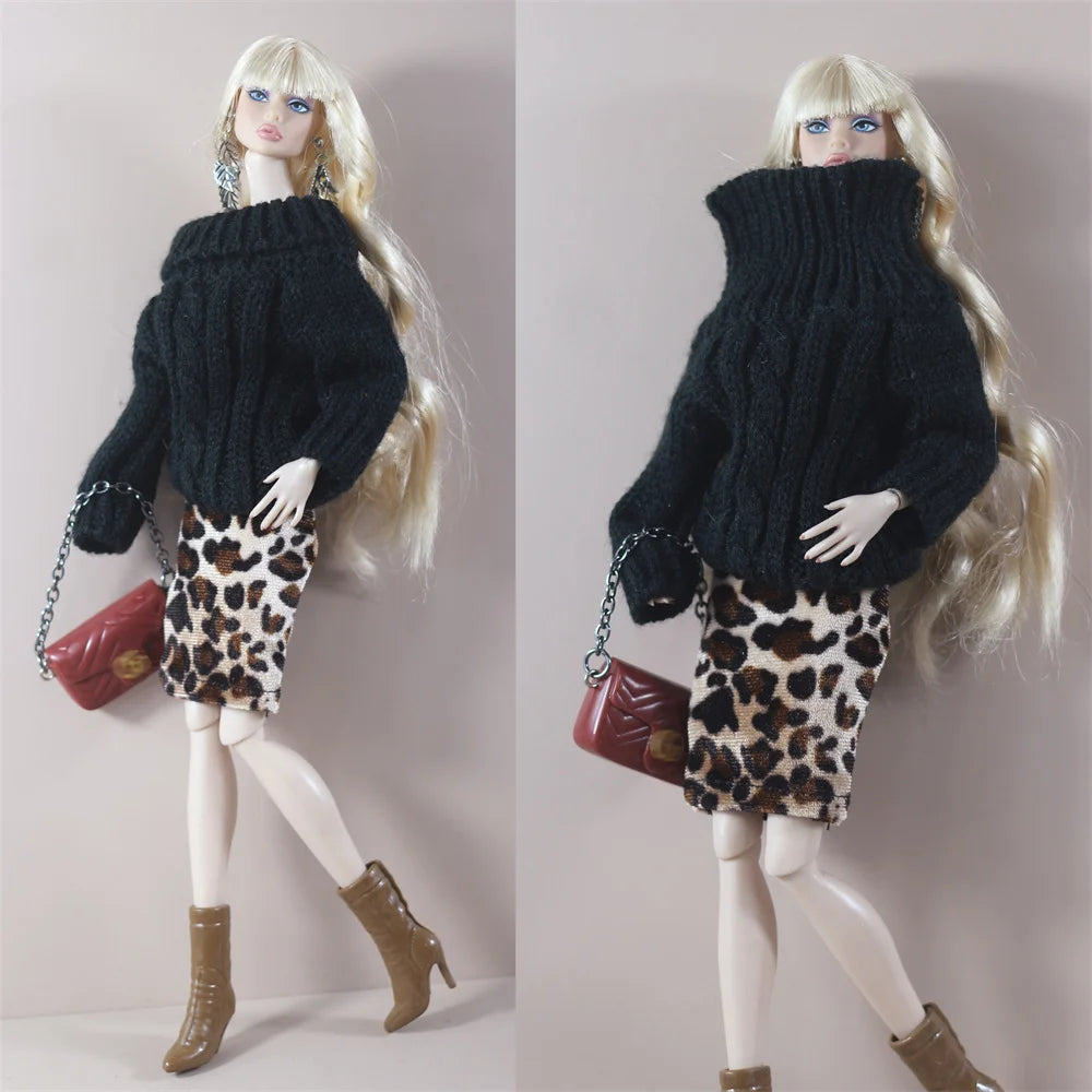 Handmade Doll Outfit Overcoat — Fashionable Accessory Set for 11.5 Inch Dolls