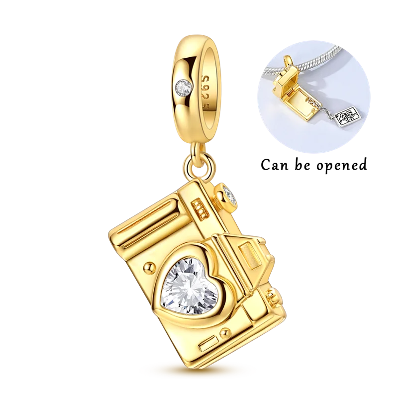 Charmhub Sparkling Zircon Elephant Charm — Gold Plated 925 Sterling Silver Bead