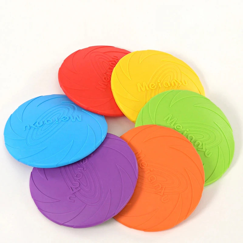 Silicone Dog Flying Disc — Durable Chew Toy for Outdoor Training