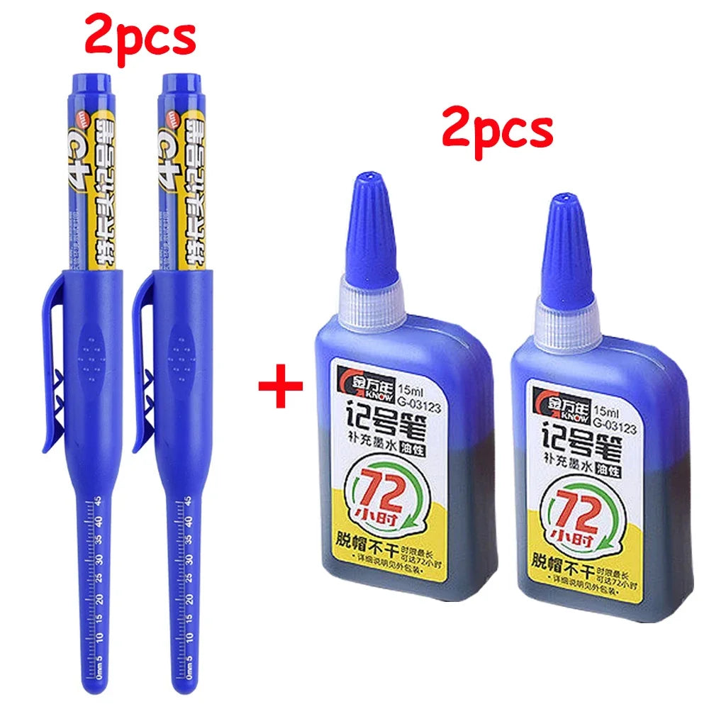Long Nib Marker Pen — Waterproof For Woodworking