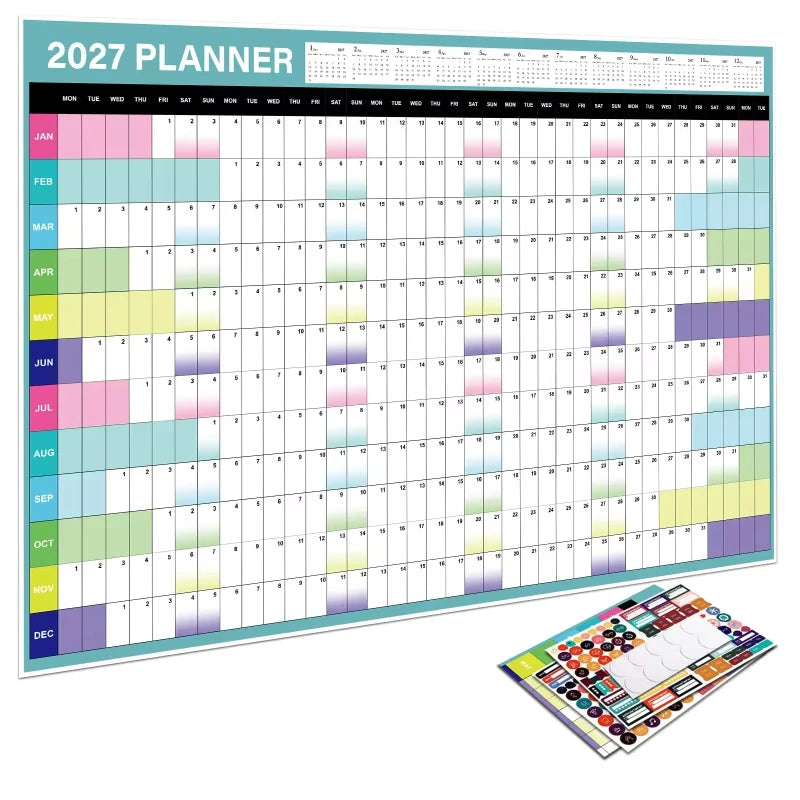 2026 Large Wall Calendar — Daily and Weekly Planner for Organization