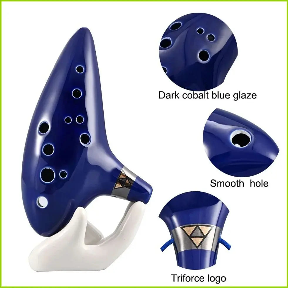 12 Hole Alto C Ceramic Ocarina — Professional Musical Instrument Set