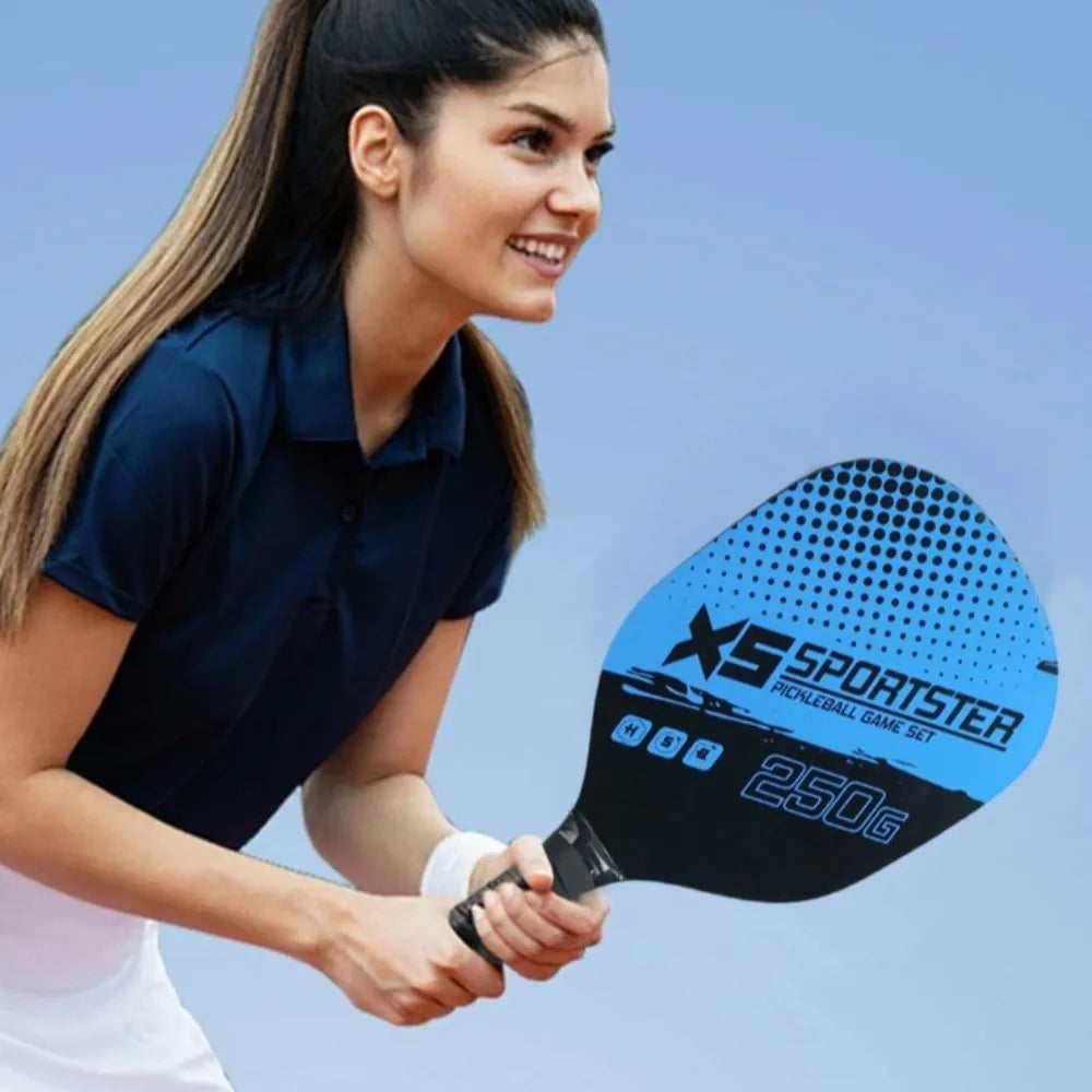 Wooden Pickleball Paddle Set — 2-Player Starter Kit with 4 Balls