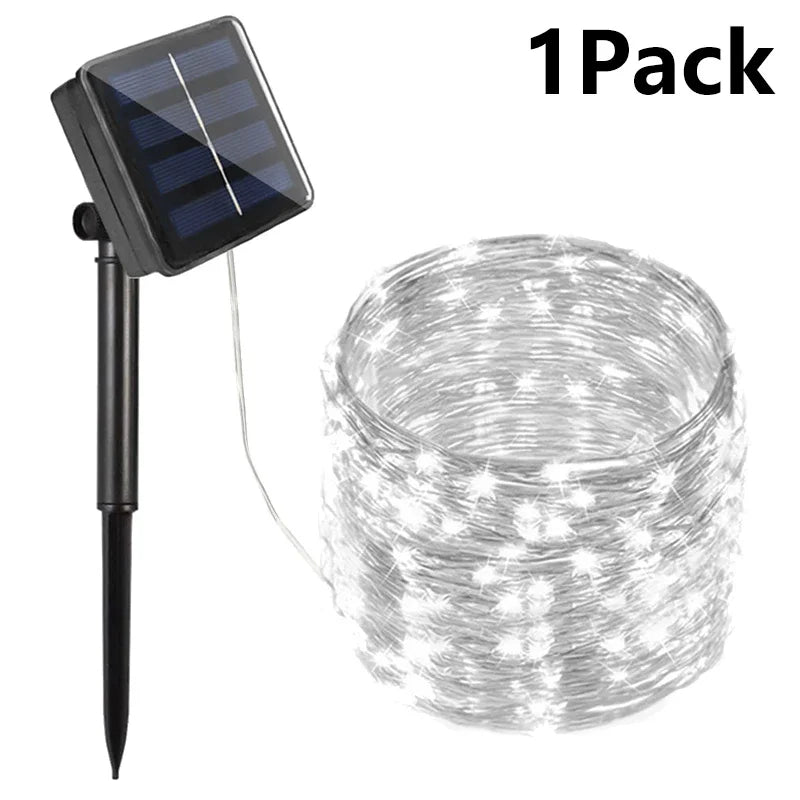 OKAL RED EAST Solar LED String Lights — Waterproof Fairy Lights for Garden & Patio
