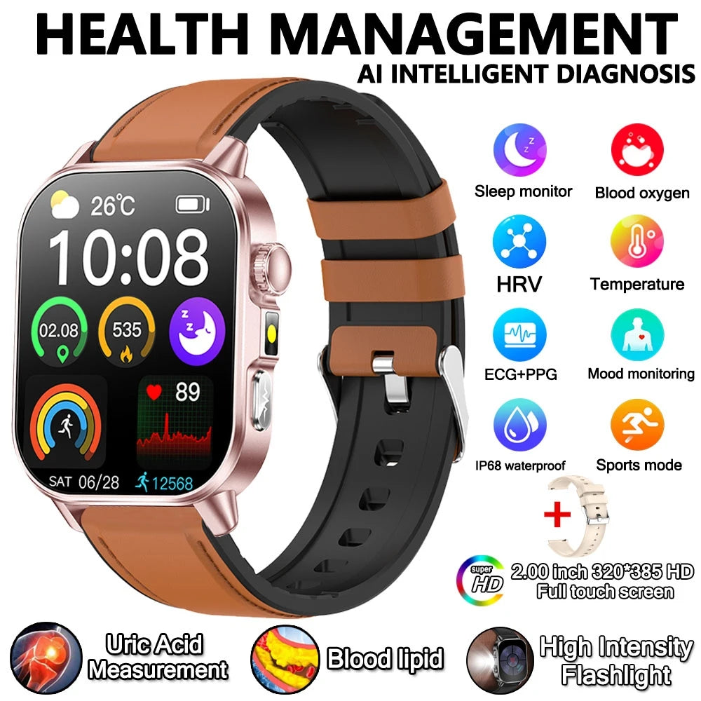 ChiBear Professional Health Smartwatch — ECG, Blood Pressure & Body Analysis