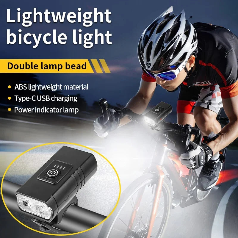 USB Rechargeable Bike Light Set — Waterproof LED Headlight and Taillight
