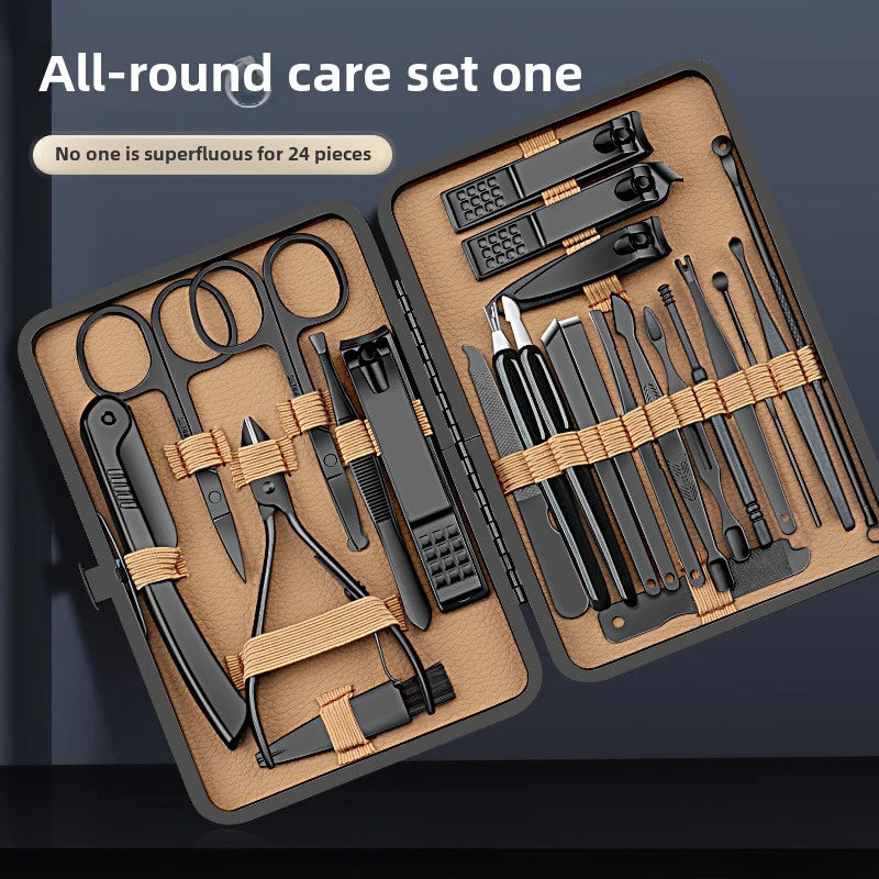 Ouriner Professional Manicure Set — Stainless Steel Nail Care Kit