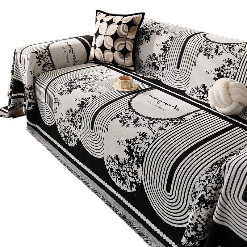 Thickened Jacquard Sofa Cover — Non-Slip Anti-Scratch Furniture Blanket