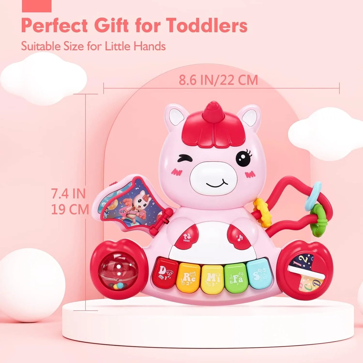 Unicorn Musical Learning Toy — Interactive Light-Up Piano for Toddlers