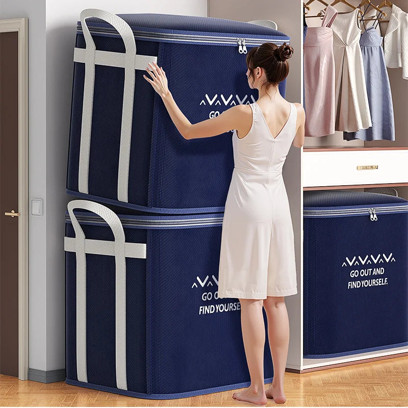 Extra Large Clothes Storage Bag — Reinforced Handle Organizer for Bedding