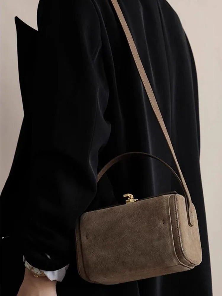 JCHENSJ Women's Mini Box Bag — Retro Frosted Crossbody Shoulder Bag