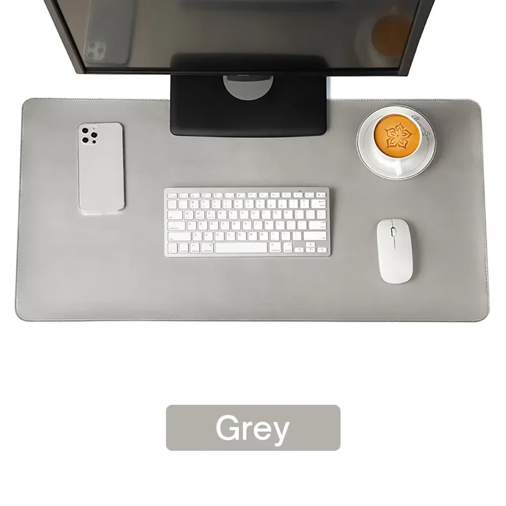 Hansong PU Leather Desk Mat — Waterproof Office & Gaming Mouse Pad