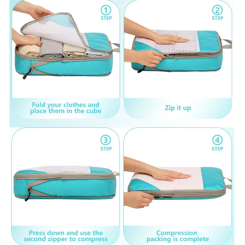 Ufine Travel Packing Cubes — Compression Storage Bags for Organized Luggage
